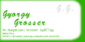 gyorgy grosser business card